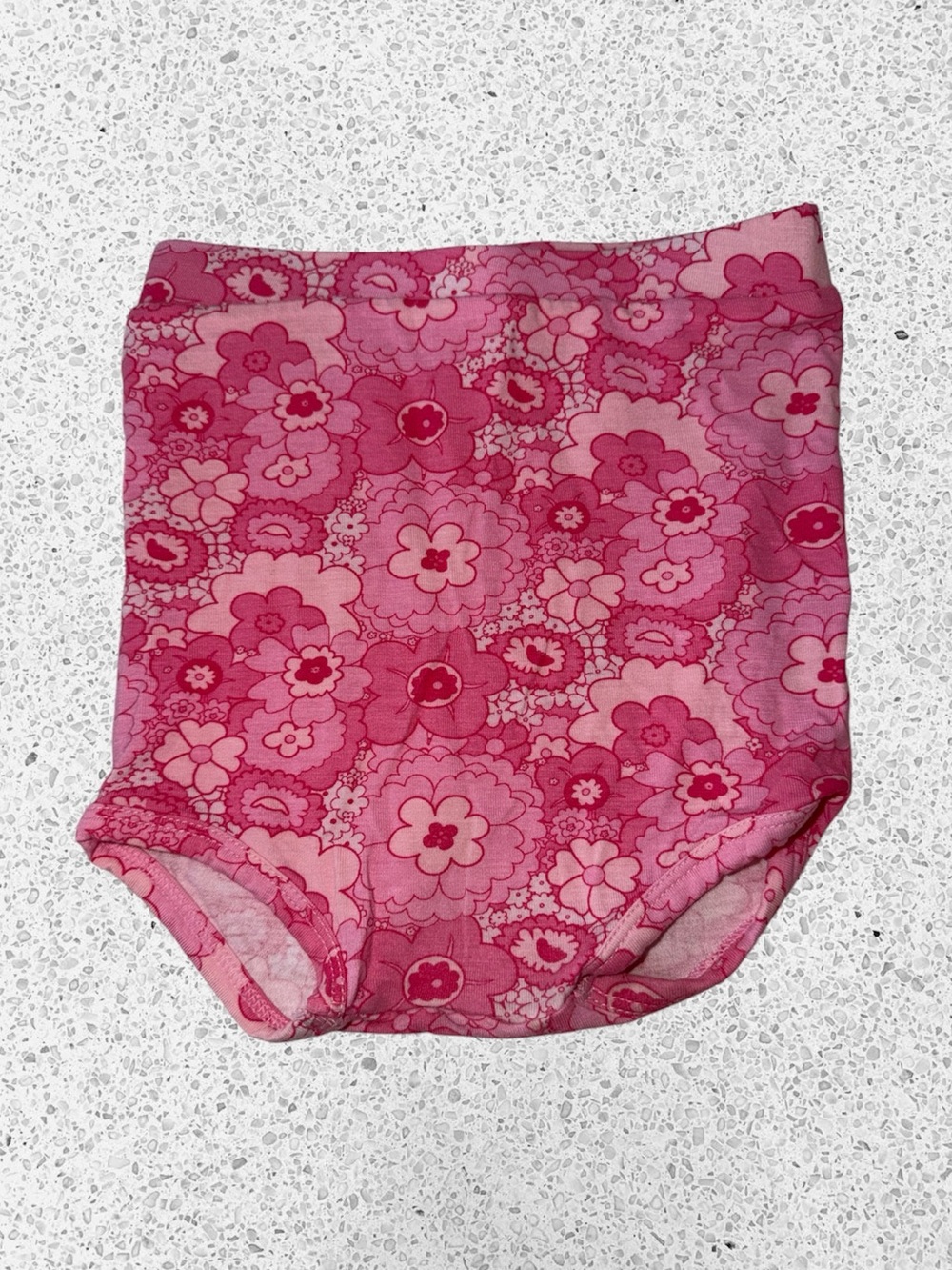 Kate Quinn 18-24M Pink Mid Century Floral Bamboo Bummies Retro 60s Groovy GUC